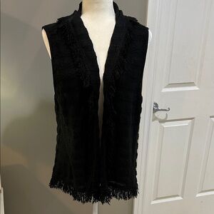 NWOT CHICO’S Fringe Cardigan Vest - Size 2